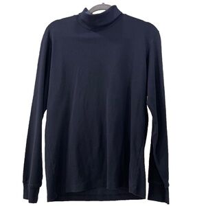 Uniqlo Soft Touch Men's 100% Cotton Turtleneck; Black; Long Sleeve Size M